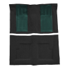 Illustration of 1969-1971 Ford Torino ACC Loop molded carpet in 01 Black with Aqua inserts, digitally recolored from the ACC supplier photo