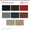 ACC Cutpile color options for this listing - Proudly Made in the USA