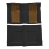Illustration of 1969-1971 Ford Torino ACC Loop molded carpet in 01 Black with Fawn inserts, digitally recolored from the ACC supplier photo