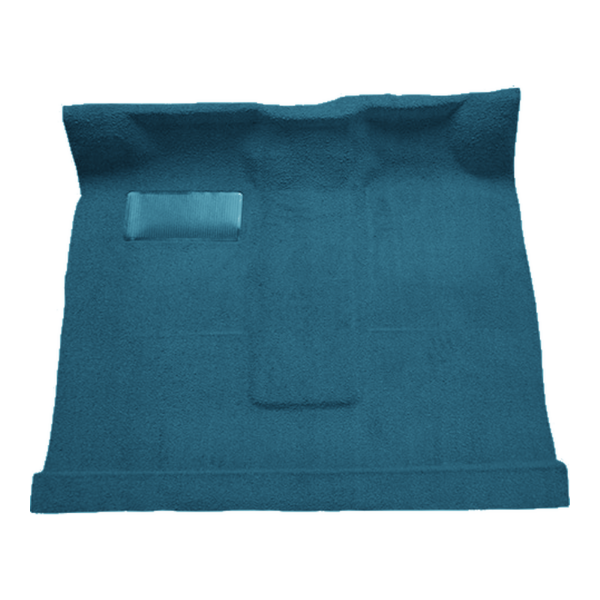 Illustration of 1961-1964 Ford F-100 Reg Cab with 2 (lo) Tunnel Loop Molded Carpet - 1 Piece in 06 Ford Blue, digitally recolored from the ACC supplier photo.
