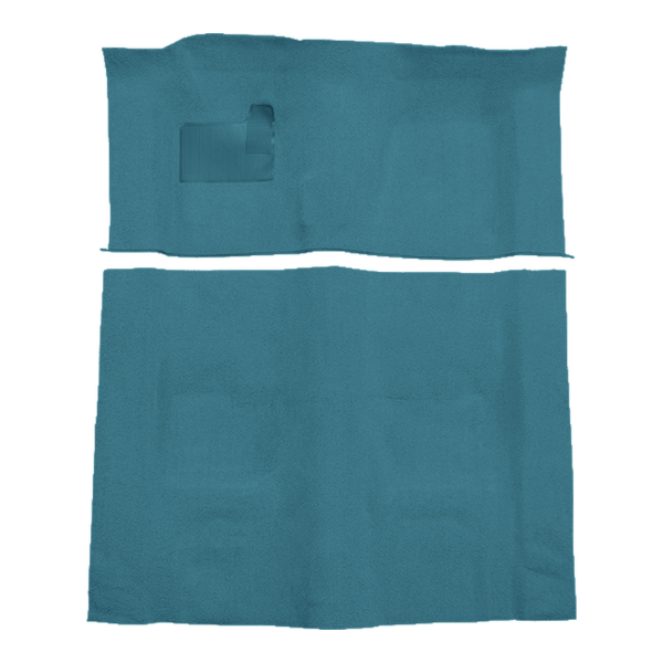 Illustration of 1970-1973 Pontiac Firebird Trans Am 4spd with Tail Loop Molded Carpet - 2 Piece in 09 Medium Blue, digitally recolored from the ACC supplier photo.