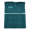 Illustration of 1963-1964 Oldsmobile Dynamic 88 4DR Loop Molded Carpet - 2 Piece in 17 Bright Blue, digitally recolored from the ACC supplier photo.