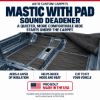 ACC Mastic with Pad sound deadener installed under new carpet, illustrative marketing image - Proudly Made in the USA