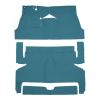 Illustration of 1955-1956 Cadillac Series 62 Sedan Deville 4DR Hardtop Loop Carpet - 3 Piece in 09 Medium Blue, digitally recolored from the ACC supplier photo.