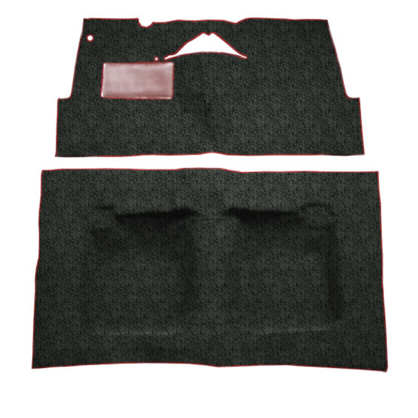 Illustration of 1959-1960 Oldsmobile 98 ACC Tuxedo molded carpet in A-1 Olive Black - actual product may vary
