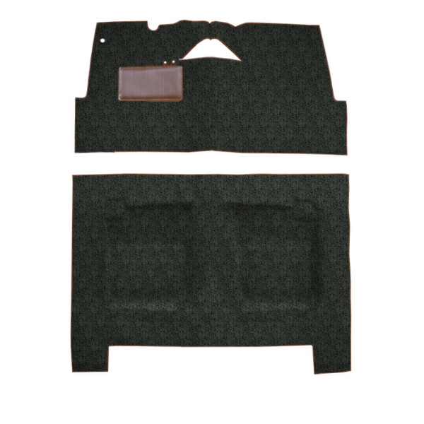 Illustration of 1959-1960 Oldsmobile Dynamic 88 ACC Tuxedo molded carpet in A-1 Olive Black - actual product may vary