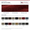Step up to ACC Essex: ultra plush upgrade over ACC standard Cutpile, 3/8-inch pile, 100% nylon cut pile, with the 16 Essex colors shown from ACC material samples - Proudly Made in the USA