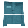 Illustration of 1965-1970 Chevrolet Biscayne 2DR 4spd without Console Loop Molded Carpet - 2 Piece in 09 Medium Blue, digitally recolored from the ACC supplier photo.