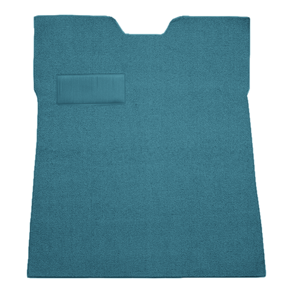 Illustration of 1947-1954 GMC Truck Reg Cab w/o Gas Tank in Cab Full Floor Loop Carpet - 1 Piece in 09 Medium Blue, digitally recolored from the ACC supplier photo.