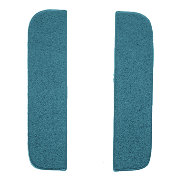 Illustration of 1967-1972 GMC C15/C1500 Pickup Door Panel Inserts with Cardboard Loop Carpet - 2 Piece in 09 Medium Blue, digitally recolored from the ACC supplier photo.