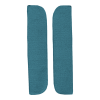 Illustration of 1967-1972 GMC C15/C1500 Pickup Door Panel Inserts without Cardboard Loop Carpet - 2 Piece in 09 Medium Blue, digitally recolored from the ACC supplier photo.