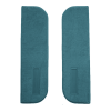 Illustration of 1979-1986 GMC C1500 Door Panel Inserts on Cardboard w/Vents Cutpile Carpet - 2 Piece in 802 Blue, digitally recolored from the ACC supplier photo.