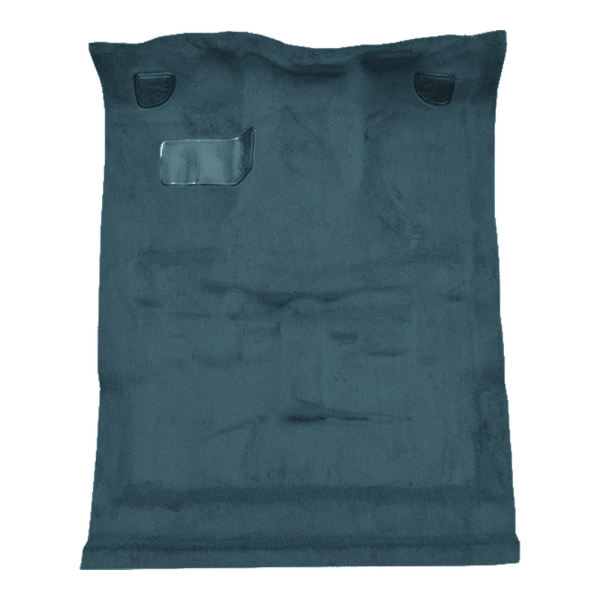 Illustration of 1982-1990 GMC S15 Ext Cab 4WD Auto/Manual Cutpile Molded Carpet - 1 Piece in 7766 Blue, digitally recolored from the ACC supplier photo.