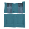Illustration of 1970-1971 Ford Torino GT 2DR Hardtop/Fastback 4spd with 2 Med Blue Inserts Loop Molded Carpet - 2 Piece in 09 Medium Blue, digitally recolored from the ACC supplier photo.