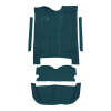 Illustration of 1979-1981 Chevrolet El Camino Complete Cutpile Molded Carpet - 5 Piece in 818 Ocean Blue / Bright Blue, digitally recolored from the ACC supplier photo.