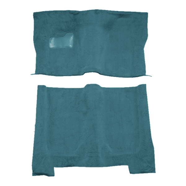 Illustration of 1976 Buick Regal 4DR Cutpile Molded Carpet - 2 Piece in 802 Blue, digitally recolored from the ACC supplier photo.