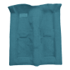 Illustration of 1971-1973 Chevrolet Vega Pass Area Loop Molded Carpet - 1 Piece in 09 Medium Blue, digitally recolored from the ACC supplier photo.