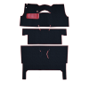 Illustration of 1956 Chevrolet Bel Air ACC Daytona passenger area carpet in 7154 Dark Blue - actual product may vary