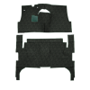 Illustration of 1957-1958 Oldsmobile Super 88 ACC Tuxedo cut-and-sewn carpet in A-1 Olive Black - actual product may vary