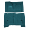Illustration of 1971-1973 Cadillac Calais 4DR Loop Molded Carpet - 2 Piece in 17 Bright Blue, digitally recolored from the ACC supplier photo.