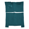 Illustration of 1971-1973 Oldsmobile Delta 88 4DR Auto Loop Molded Carpet - 2 Piece in 17 Bright Blue, digitally recolored from the ACC supplier photo.