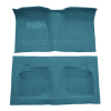 Illustration of 1959-1960 Chevrolet Biscayne 2DR Full Loop Molded Carpet - 2 Piece in 09 Medium Blue, digitally recolored from the ACC supplier photo.