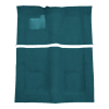 Illustration of 1971-1973 Chevrolet Caprice 2DR Auto Loop Molded Carpet - 2 Piece in 17 Bright Blue, digitally recolored from the ACC supplier photo.