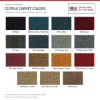 ACC Cutpile color options for this listing - Proudly Made in the USA