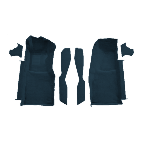 Picture of 1978-1980 Chevrolet Corvette Front with Console Strips & Kick Panels Carpet Kit, Molded Cutpile - 6 Piece