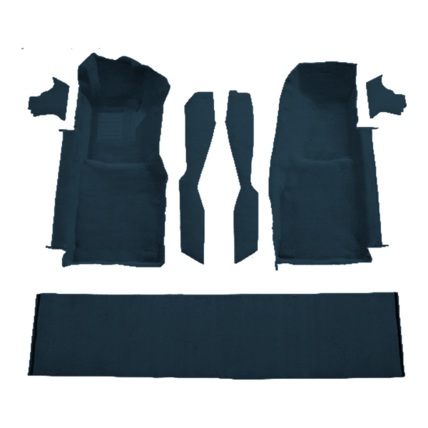 Picture of 1978-1980 Chevrolet Corvette Front with Console Strips, Kick Panels & Door Panels Carpet Kit, Molded Cutpile - 7 Piece