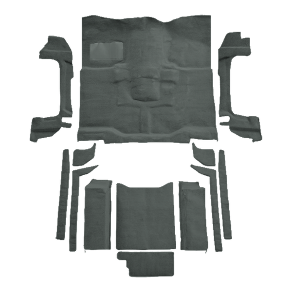 Picture of 1987-1995 Jeep Wrangler with Rocker Panels Complete Carpet Kit, Molded Cutpile - 13 Piece