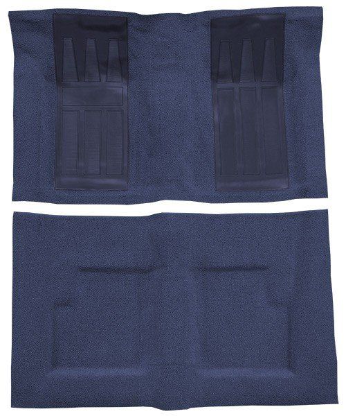 Picture of 1971 Ford Torino GT 2DR Convertible Auto with 2 Bright Blue Inserts Carpet Kit, Molded Loop - 2 Piece