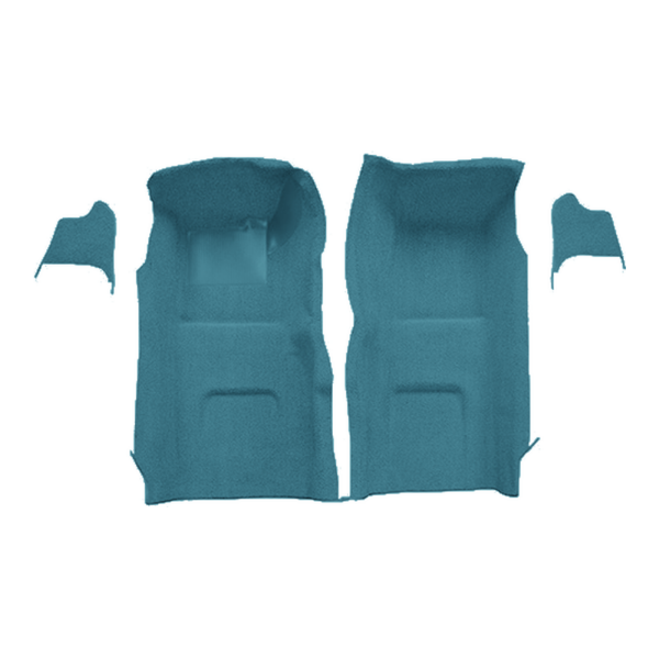 Picture of 1967 Chevrolet Corvette Fronts with Kick Panel Inserts No Pad Carpet Kit, Molded Loop - 4 Piece