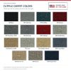 ACC Cutpile color options for this listing - Proudly Made in the USA
