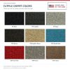 ACC Cutpile color options for this listing - Proudly Made in the USA