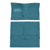 Illustration of 1962-1967 Chevrolet Chevy II Nova 4DR Wagon 4spd Loop Molded Carpet - 2 Piece in 09 Medium Blue, digitally recolored from the ACC supplier photo.