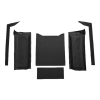 Illustration of 1987-1995 Jeep Wrangler ACC cargo area vinyl flooring in #16 Black, digitally recolored from the ACC supplier photo