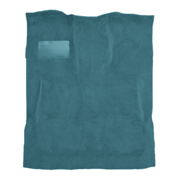 Illustration of 1975-1980 Dodge D300 Ext Cab 2WD 4spd Cutpile Molded Carpet - 1 Piece in 802 Blue, digitally recolored from the ACC supplier photo.