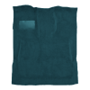 Illustration of 1981-1993 Dodge D250 Ext Cab 2WD 4spd Cutpile Molded Carpet - 1 Piece in 818 Ocean Blue / Bright Blue, digitally recolored from the ACC supplier photo.
