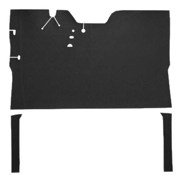 Illustration of 1947-1954 GMC Truck ACC vinyl flooring in #16 Black, digitally recolored from the ACC supplier photo
