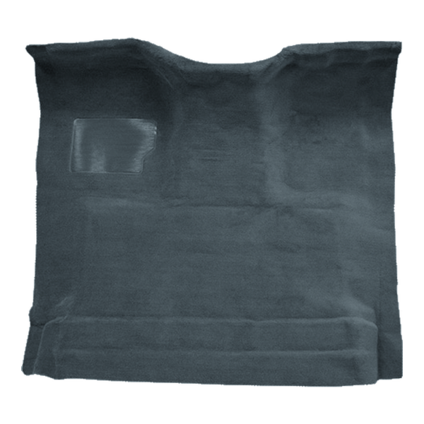 Illustration of 1987-1996 Ford F-350 Reg Cab 2WD Auto Cutpile Molded Carpet - 1 Piece in 8082 Crystal Blue, digitally recolored from the ACC supplier photo.