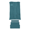 Illustration of 1975-1976 Chevrolet Vega Cosworth Complete Cutpile Molded Carpet - 3 Piece in 802 Blue, digitally recolored from the ACC supplier photo.