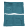 Illustration of 1968-1969 Mercury Montego 2DR Convertible Auto with Console Floor Shift Loop Molded Carpet - 2 Piece in 09 Medium Blue, digitally recolored from the ACC supplier photo.