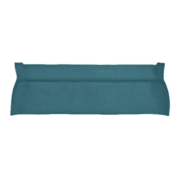 Illustration of 1975-1978 GMC C25 Reg Cab Rear Wall Cutpile Molded Carpet - 1 Piece in 802 Blue, digitally recolored from the ACC supplier photo.