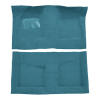 Illustration of 1971-1973 Plymouth Scamp Auto Loop Molded Carpet - 2 Piece in 09 Medium Blue, digitally recolored from the ACC supplier photo.