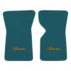 1969 Chevrolet Corvette floor mats with the Stingray logo in Loop 17 Bright Blue carpet, illustration