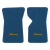 1969 Chevrolet Corvette floor mats with the Stingray logo in Cutpile 812 Royal Blue carpet, illustration