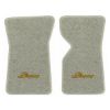 1969 Chevrolet Corvette floor mats with the Stingray logo in Cutpile 7715 Gray carpet, illustration
