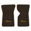 1969 Chevrolet Corvette floor mats with the Stingray logo in Essex 1060A Brown carpet, illustration