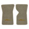 1969 Chevrolet Corvette floor mats with the Stingray logo in Essex 1076A Prairie Tan carpet, illustration